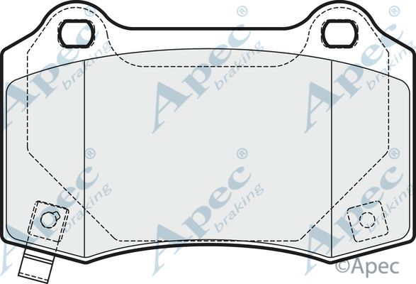 APEC BRAKING Комплект тормозных колодок, дисковый тормоз PAD1688